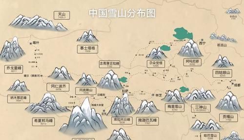  冈仁波齐|中国境内最全雪山分布图，盘点最值得去的雪山！