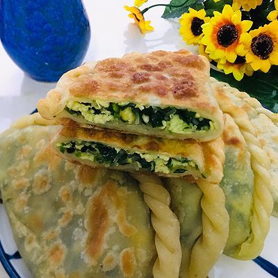 小米粥|韭菜盒子