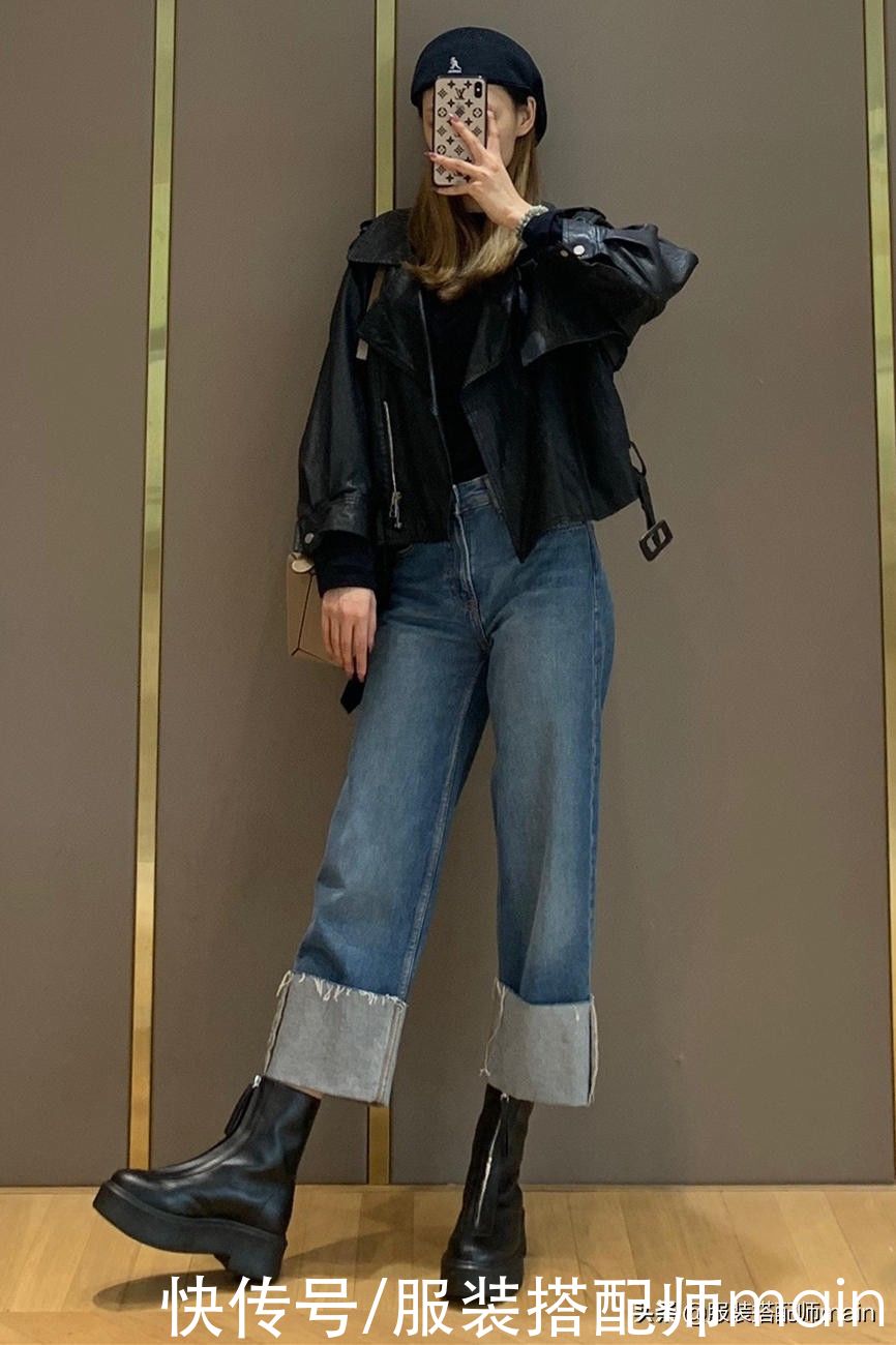 为什么说初春不能没有直筒牛仔裤？原来选对了，真的显高显瘦