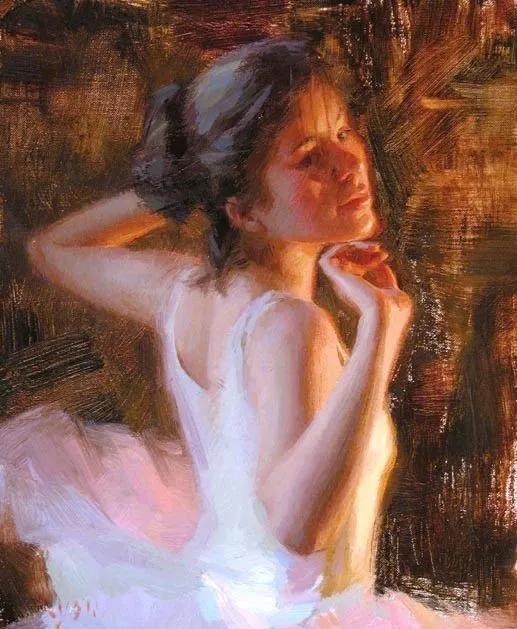 油画作品|好久没见过这么准的造型了,她的用色也超扎实!