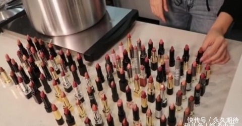 200支口红,混合起来是什么色号?网友:颜色也太美了吧