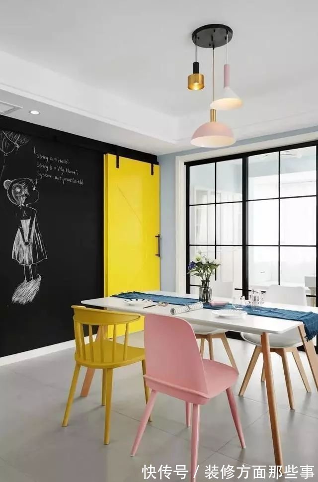 文艺范|北欧风三居室的装修,白色文化石与灰蓝色的组合真好看!