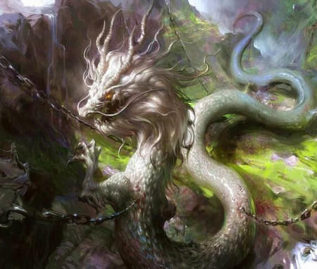 之神|上古时期96个龙形神兽,人面龙身,《山海经》中的神秘山神