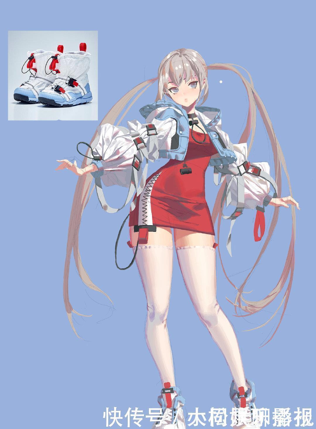 形态@画师绘制物品拟人化,化妆刷变成美少女,运动鞋变黑皮帅哥