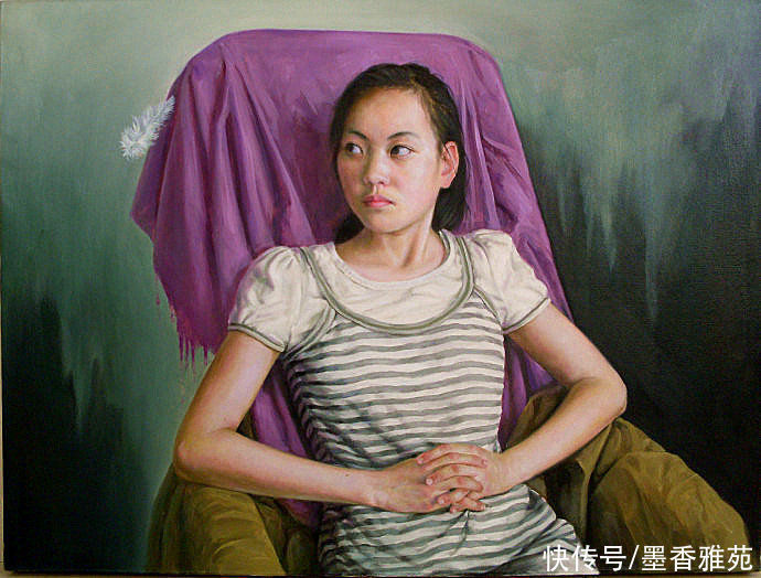 雅致|青年艺术家聂义武人体油画中的少女,有着古典雅致的纯美气息