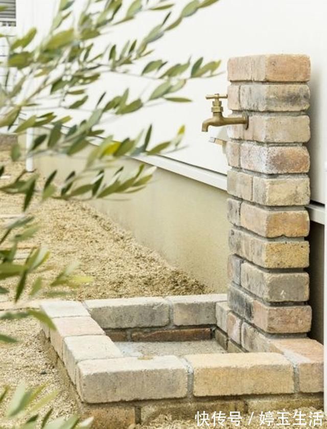 老公|老公手艺就是好,用50块红砖在院子里砌个洗手池,一分钱都没花