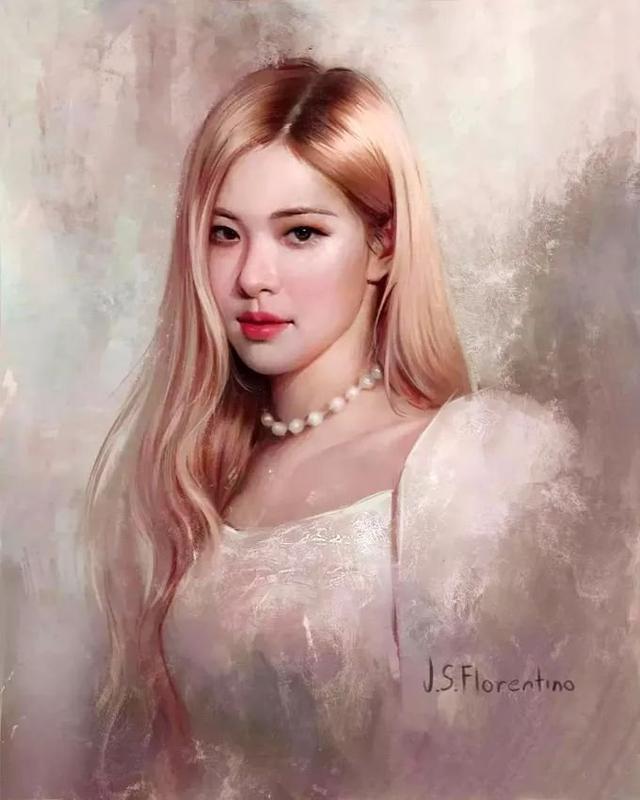 贾斯汀$菲律宾艺术家的绘画作品以女性为主,具有逼真的艺术效果