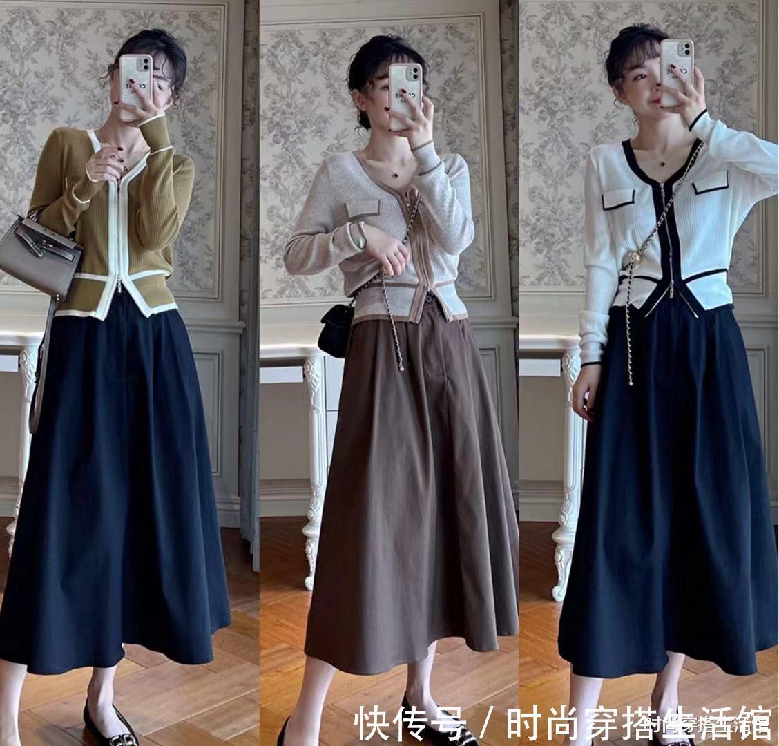 秋天|立秋后,半裙不用买太多,有这“5条”就够了,搭毛衣外套都好看