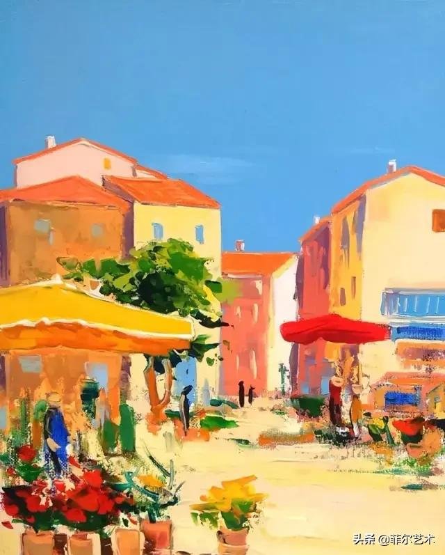 风景|法国画家Francis Taussac 笔下明快浓烈的色彩风景油画作品欣赏