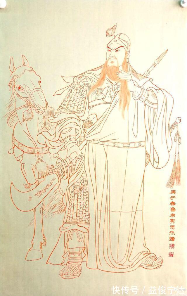 白描|实力派书画家郭思然先生,朱砂白描人物系列作品欣赏