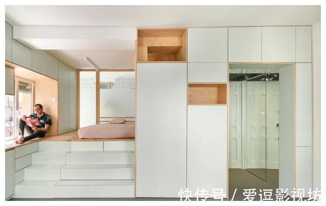 橱柜|层高3米的小宅，硬是装成了“两层”用，33㎡居住一家三口不拥挤！