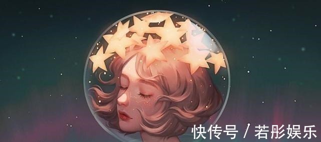 星星#“月亮星星”拟人化头发做云、手捧月，国外画师不一样的脑洞！