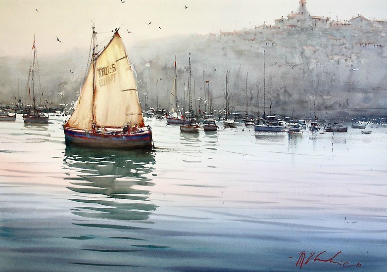 艺术家@雾里看花,澳大利亚水彩艺术家科维奇的作品,很是美!