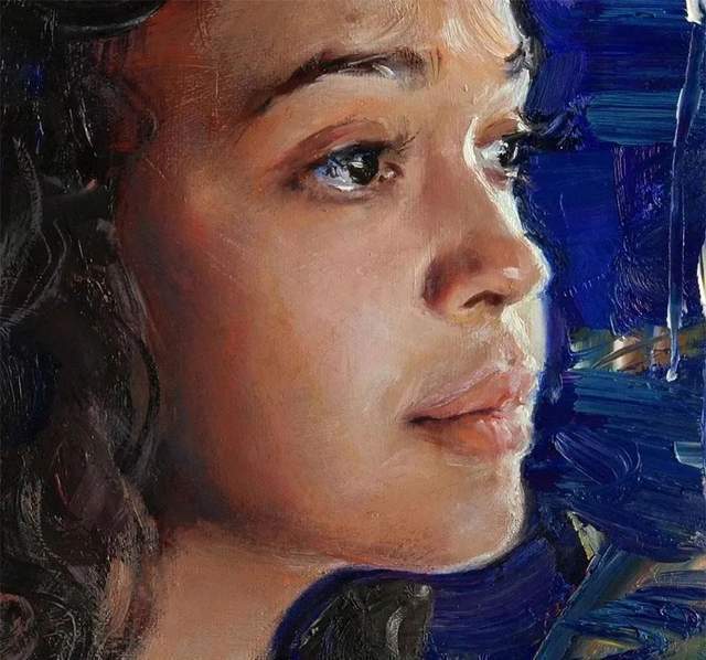 thomas$他的油画,既有潇洒带劲的笔触,又有性感细腻温和的柔美