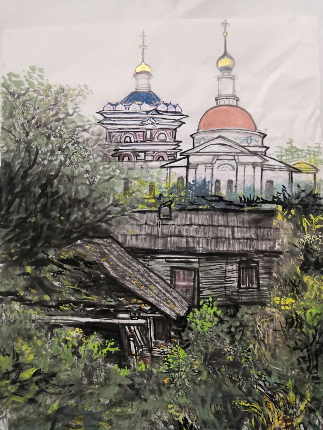 杨大眼造像@中西结合笔传情·锐意创新始通神——张山绘画人物山水艺术新貌