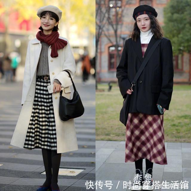 百搭 小黑裤收起来吧,今年流行的是“裙子+打底裤”,时髦又显高