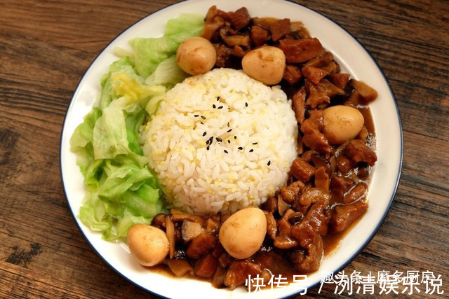 步骤|香菇卤肉饭配丝瓜鸡蛋汤，做法简单营养好，详细食谱分享，看看吧