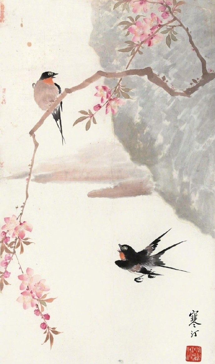 欣赏|清新淡雅江寒汀,花鸟欣赏!