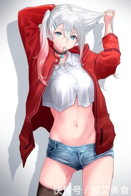 头绳|动漫壁纸叼着头绳的少女,是喜欢你的信号