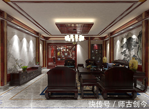 古典|中式装修,大气高雅,堪称大户型装修的典范!
