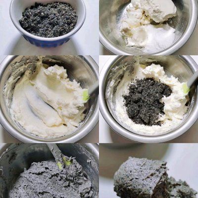 面团|黑芝麻奶酪小餐包