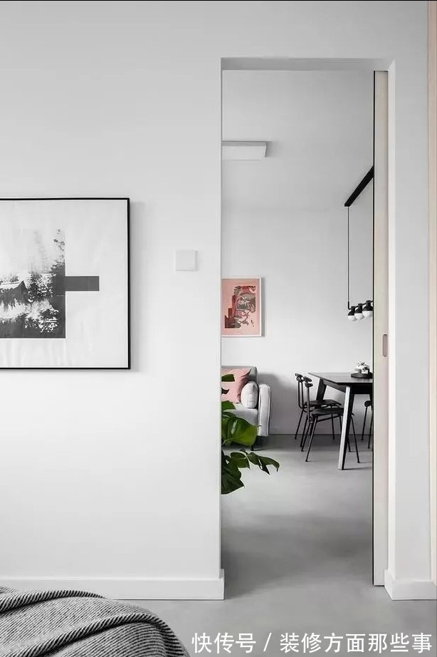 推拉门|41平黑白灰调一室一厅设计,空间虽小居然不拥挤,真奇怪