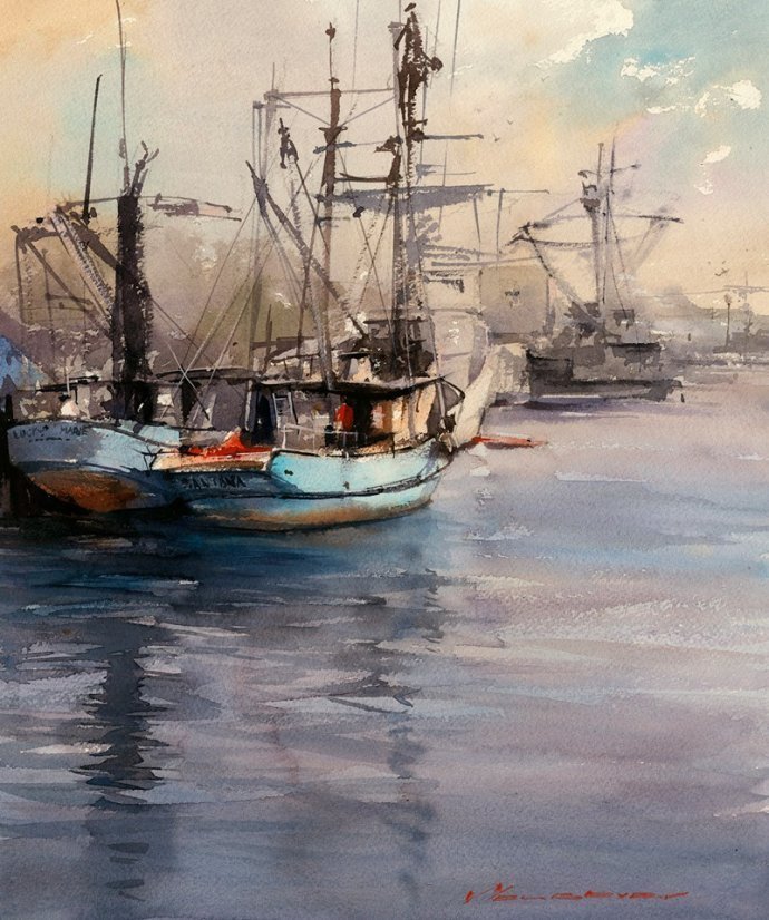 弗拉迪斯拉夫!印象水彩/美国当代艺术家弗拉迪斯拉夫水彩作品