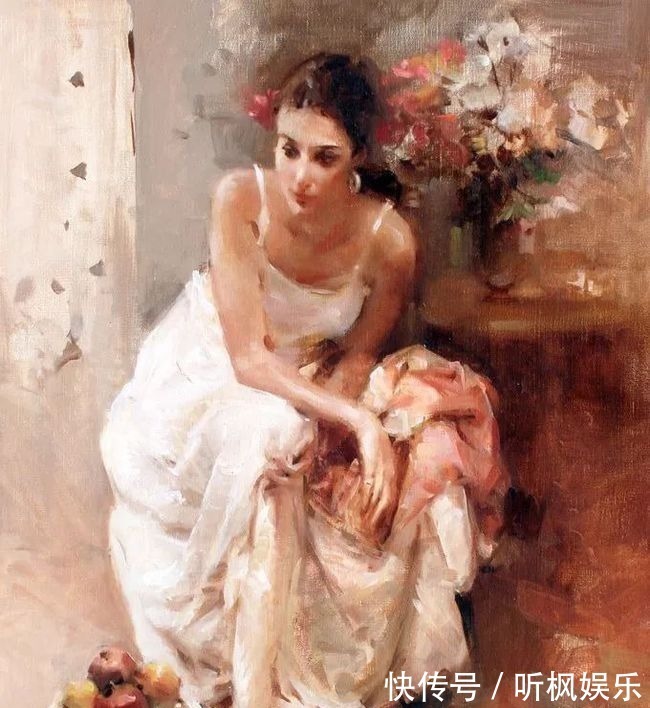 瓦伦西亚$西班牙艺术家尼迪亚笔下的女人,美得像花一样尽情地绽放