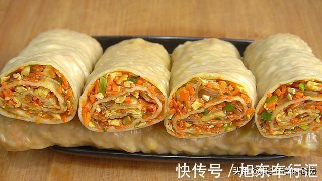 胡萝卜过瘾的吃法，皮薄馅大，层层裹着馅料，挑食的孩子都爱吃