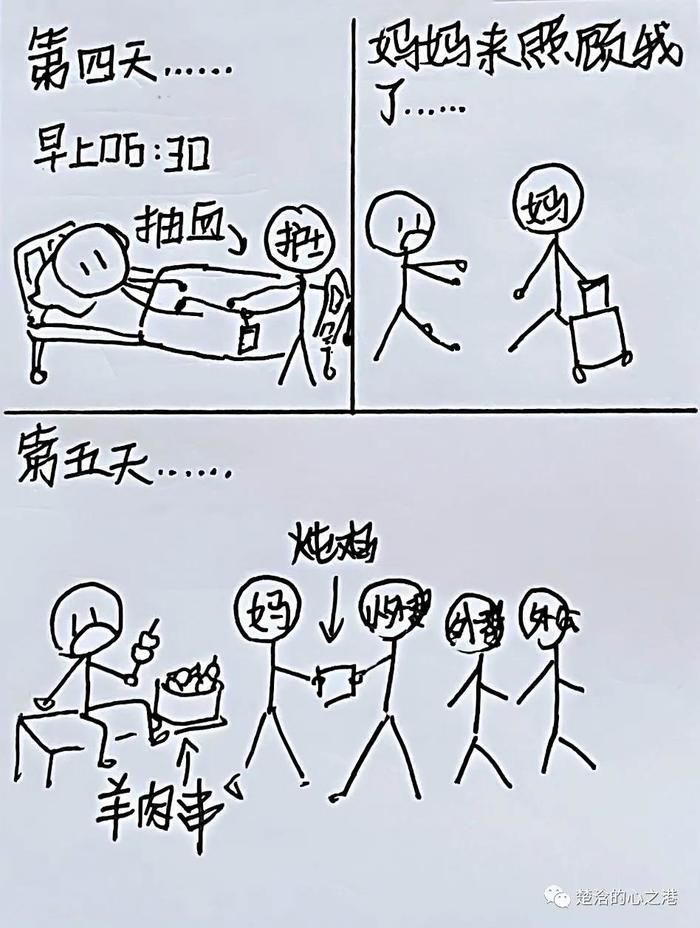 简笔画|11岁广西女孩手绘“看病记”感谢山东医生