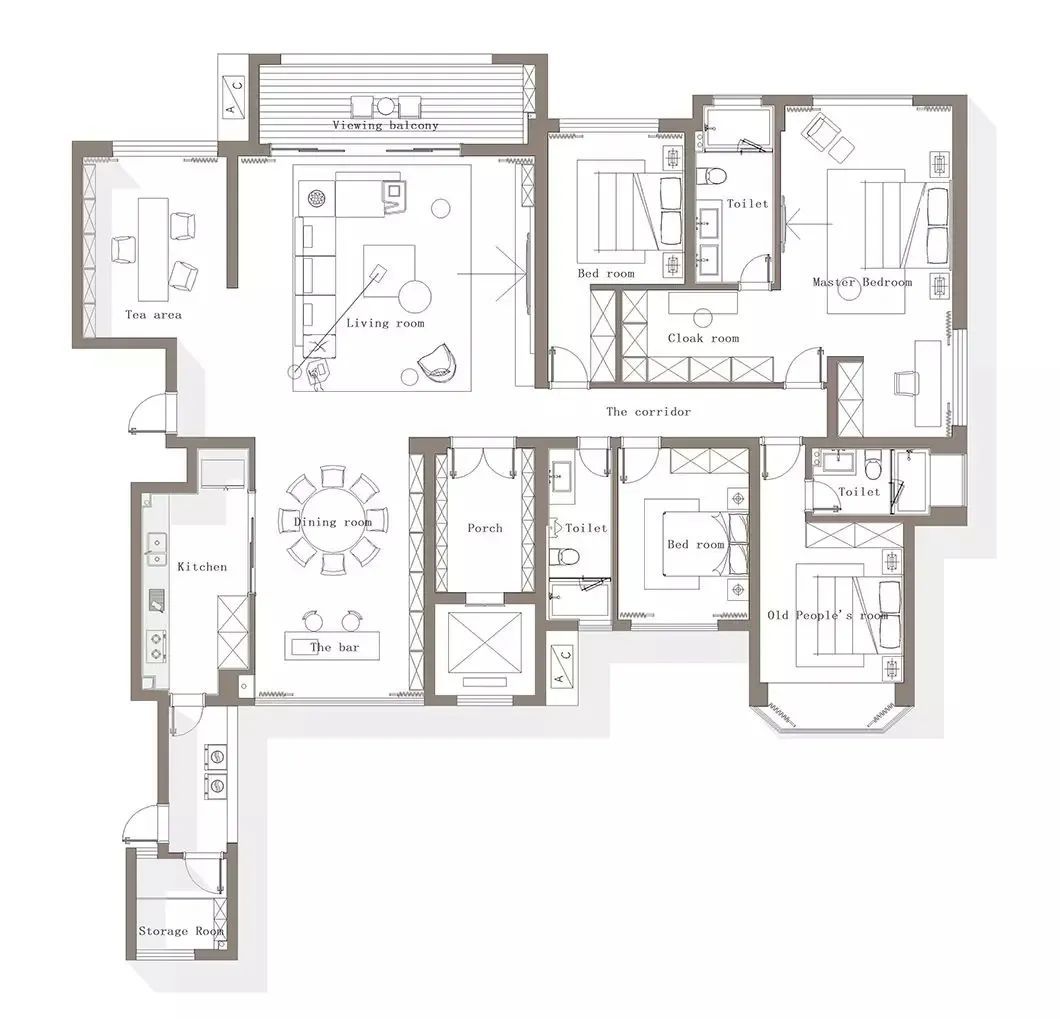 空间|262㎡现代简约大平层，简洁纯粹的空间，生活从容自然