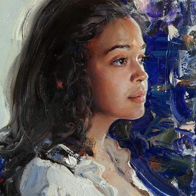 油画&他的油画,既有潇洒带劲的笔触,又有性感细腻温和的柔美