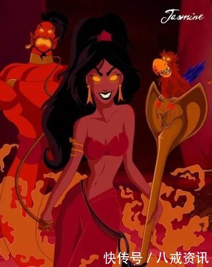 毁童年你没见过的迪士尼公主，夜幕降临化身魔鬼的公主要去觅食