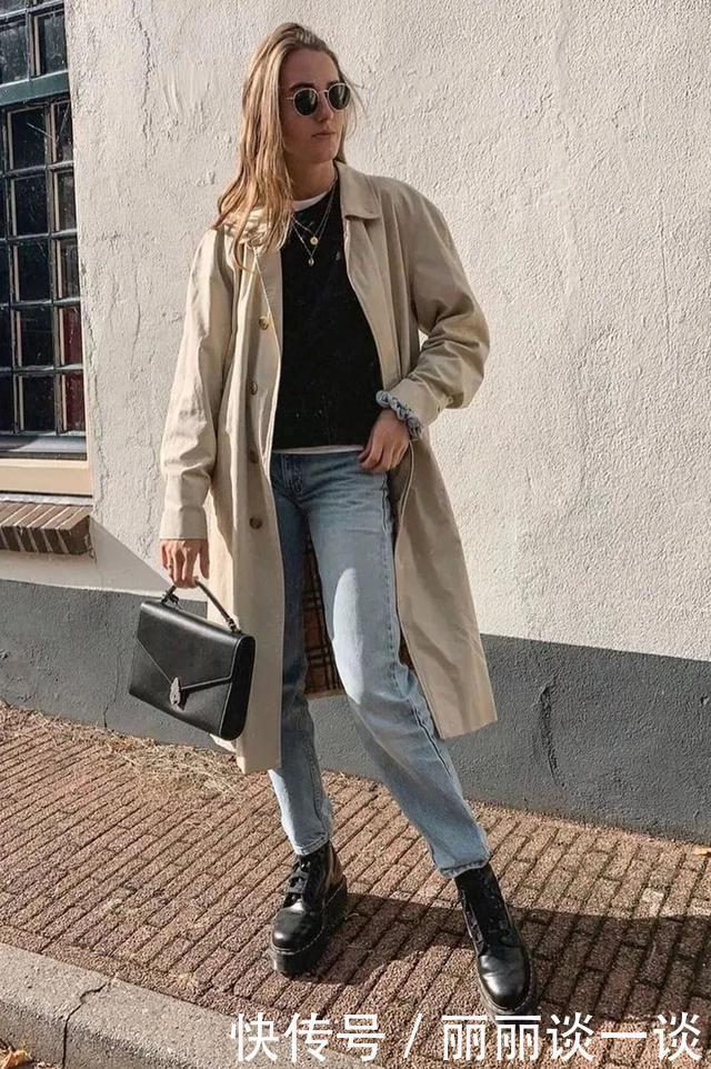 马丁靴的30个穿搭示范，可甜可盐，时髦炸了！