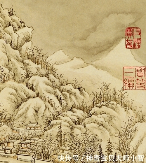 孤山|宫廷画风，实景山水，董邦达绘《断桥残雪》