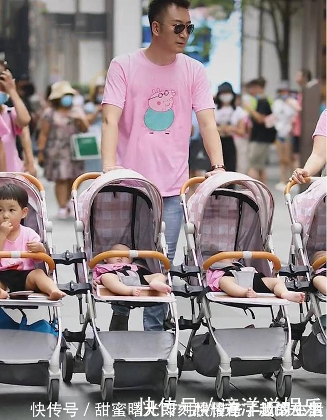 二胎|夫妻带6个娃逛街“横行霸道”,路人看呆,网友再一个凑葫芦娃