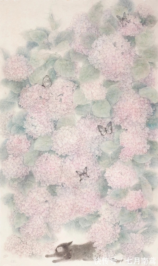 鲍莺|女性画家特有的审美情调,被她释放的淋漓尽致|鲍莺花鸟画