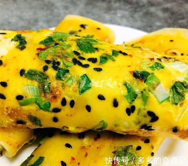 在家摊杂粮煎饼,一搅一煎,简单2步搞定,倍儿香!