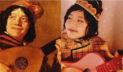 吹笛子的少年|小学生模仿“世界名画”,脑洞大开逗笑网友:让模仿,没让你超越