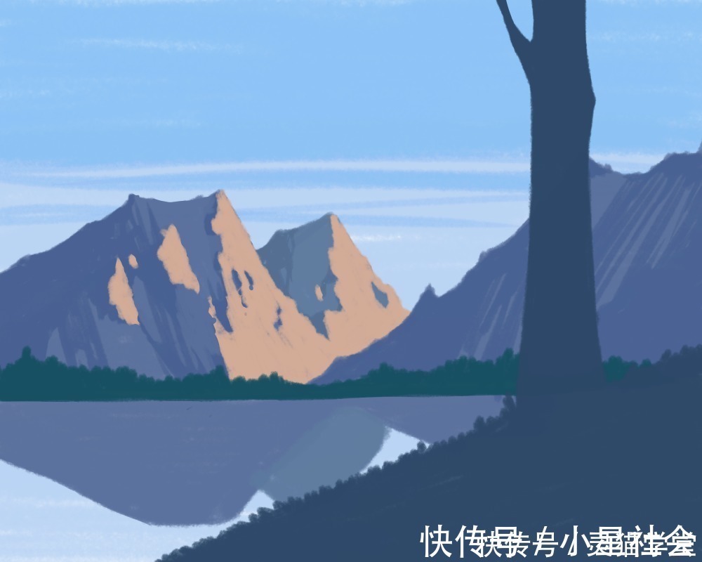 绘画|不用绘画功底,不需要画线条!也能画出好看的风景插画!