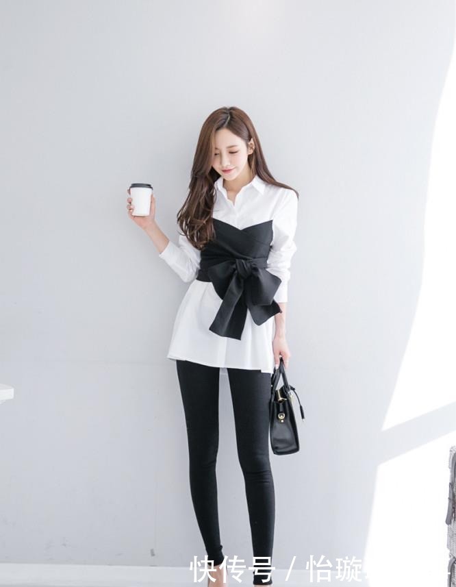 蝴蝶结|孙允珠高清美图:简约裹胸蝴蝶结束腰白翎衬衫!