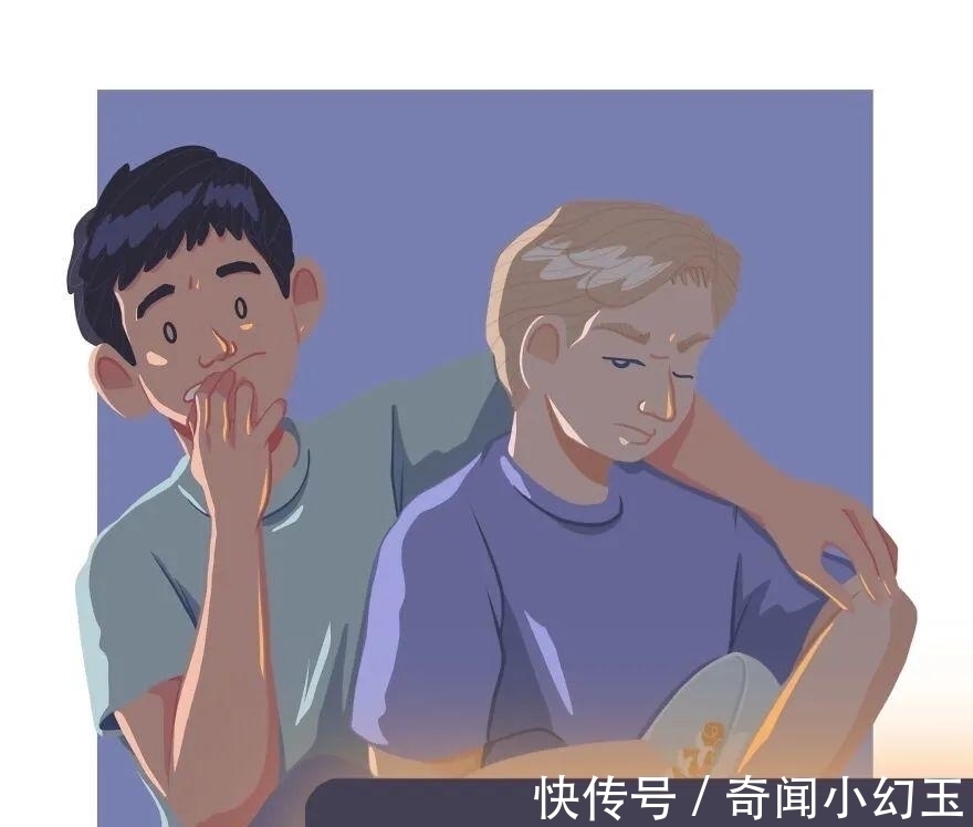 男性朋友!外国小哥用温情的插画,描绘出关于男人之间的浪漫,有点甜蜜