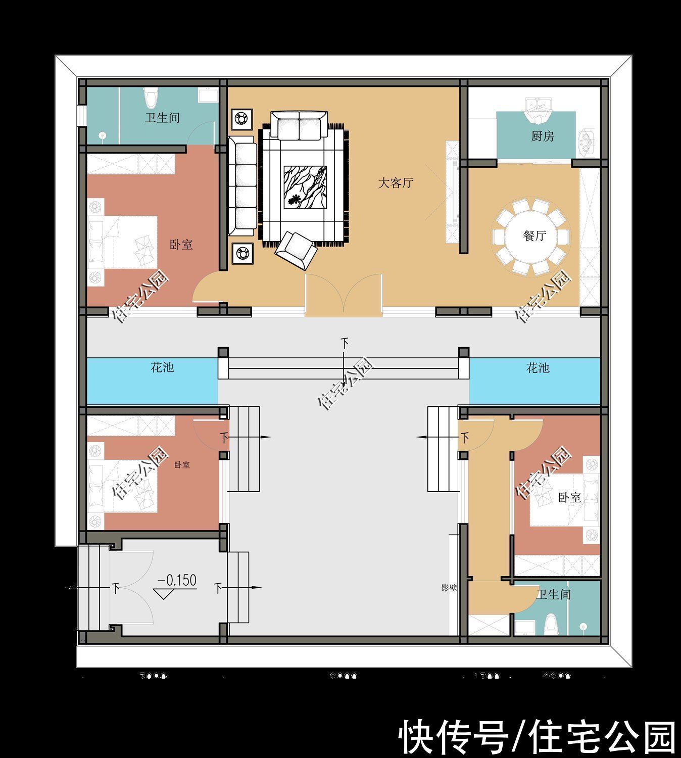 占地面积|农村盖房的好月份,10套一层户型奉上,第3套造价低第6套特别美
