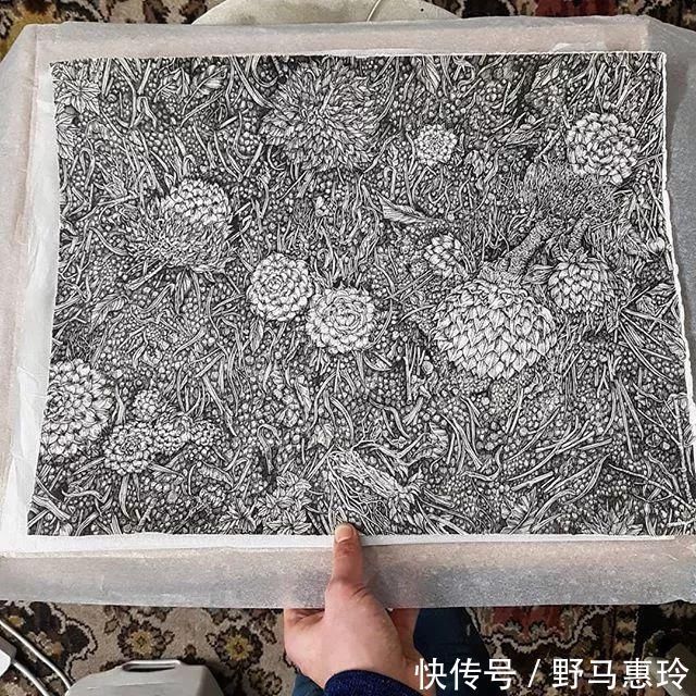 景观#一幅画用掉上百支笔，看到最后成果这么震撼，也就不觉得心疼了