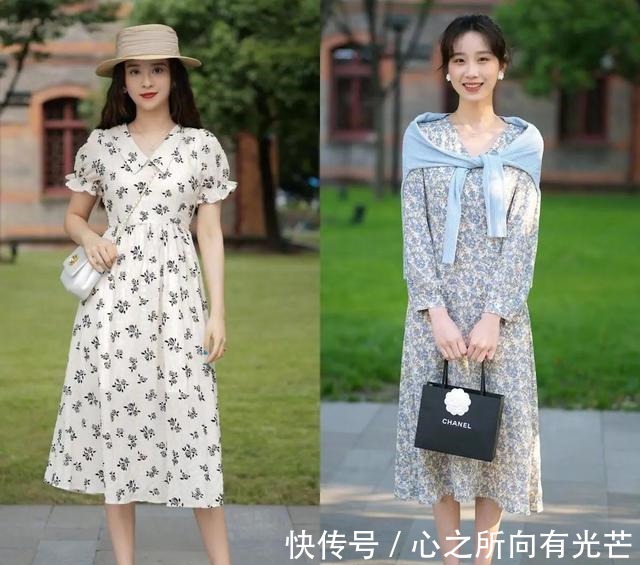 减龄 容易显老的“碎花裙”，怎么穿才能减龄又洋气！