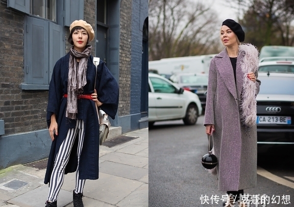 流行|冬最流行的穿搭大衣搭配贝雷帽,给你冬日的法式优雅