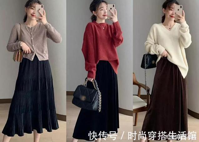 秋天|立秋后,半裙不用买太多,有这“5条”就够了,搭毛衣外套都好看