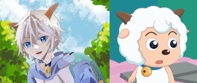 拟人|《喜羊羊与灰太狼》角色拟人,美羊羊身材优秀,红太狼渔网袜亮眼
