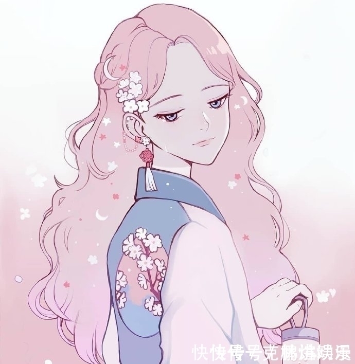 头像|一组少女心十足的好看插画，很适合做卡通动漫头像哦！