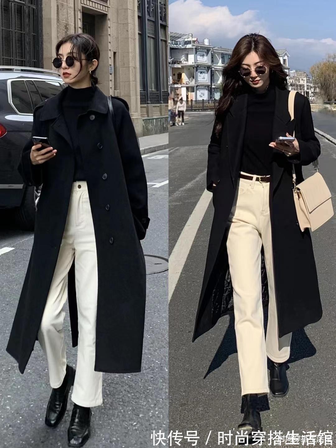 亮色 “黑色大衣”太沉闷?那是你不会搭!今年这样穿时髦又高级,真美